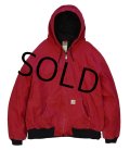 超ビッグサイズ!!【カーハート】【carhartt】赤【ダック地】【アクティブパーカー】【フルジップパーカー】【サイズ4ＸＬ】XXXXL 
