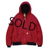 超ビッグサイズ!!【カーハート】【carhartt】赤【ダック地】【アクティブパーカー】【フルジップパーカー】【サイズ4ＸＬ】XXXXL 