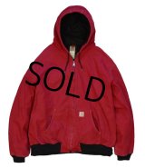 超ビッグサイズ!!【カーハート】【carhartt】赤【ダック地】【アクティブパーカー】【フルジップパーカー】【サイズ4ＸＬ】XXXXL 