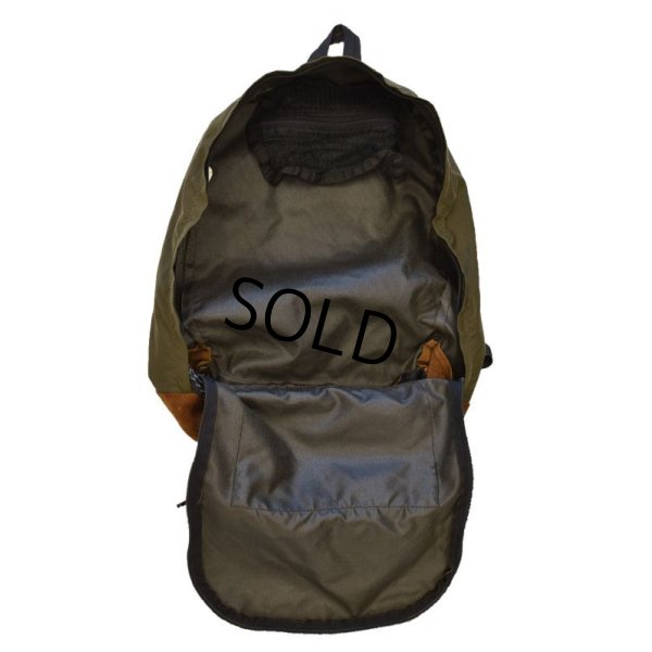 画像6: 【ビンテージ】USA製 【EASTPAK】【イーストパック】【 ボトムレザー】【底レザー】【オリーブドラブカラー】【ODカラー×ブラウン】【デイパック】【バックパック】【リュックサック】
