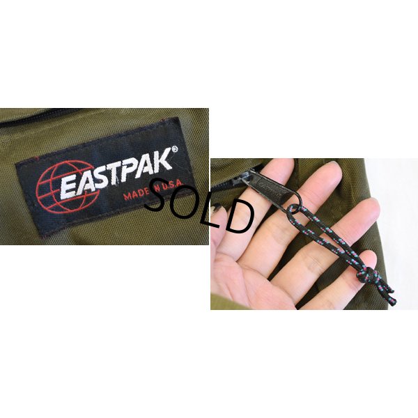 画像2: 【ビンテージ】USA製 【EASTPAK】【イーストパック】【 ボトムレザー】【底レザー】【オリーブドラブカラー】【ＯＤカラー×ブラウン】【デイパック】【バックパック】【リュックサック】 