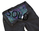 【USA製】【L.L.bean】ＬＬビーン【黒】【チェック裏地付き】【デニムパンツ】【33×30】 