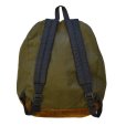 画像3: 【ビンテージ】USA製 【EASTPAK】【イーストパック】【 ボトムレザー】【底レザー】【オリーブドラブカラー】【ＯＤカラー×ブラウン】【デイパック】【バックパック】【リュックサック】 