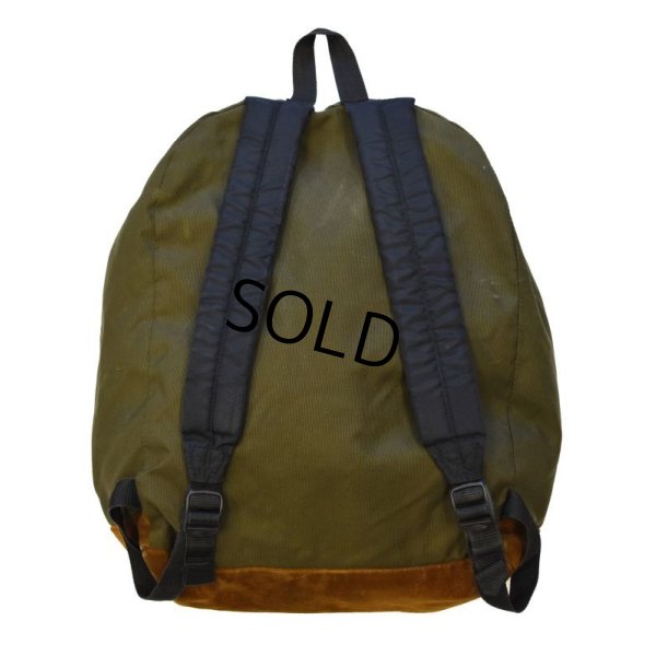 画像3: 【ビンテージ】USA製 【EASTPAK】【イーストパック】【 ボトムレザー】【底レザー】【オリーブドラブカラー】【ODカラー×ブラウン】【デイパック】【バックパック】【リュックサック】