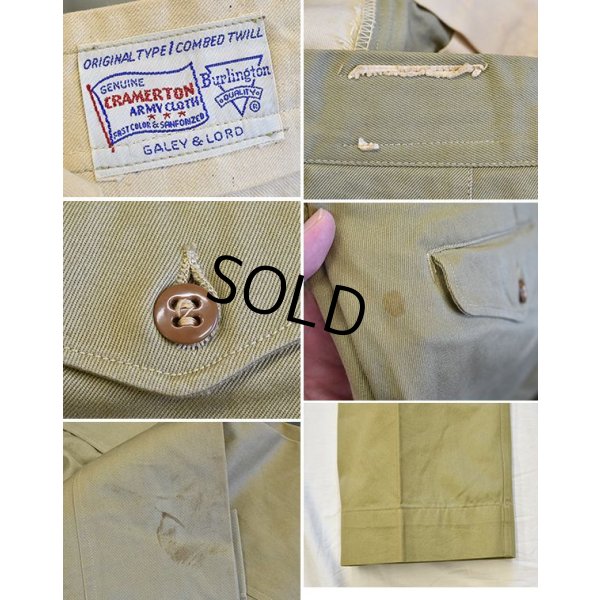 画像3: 【50's】【デッドストック?】【ビンテージ】【Burlington】アーミークロス【チノパンツ】【チノパン】【W33程度】