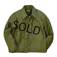 60's【米軍実物】【ビンテージ】US.NAVY【初期型】1st【A-2】【ジャングルクロス】【デッキジャケット】【サイズＸＬ】 