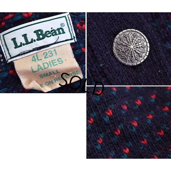 画像2: 【L.L.bean】ノルウェー製【ＬＬビーン】【バーズアイ】【ノルディックカーディガン】【レディースＳ】レディース古着】 