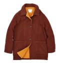 アイルランド製【HUBERMAN】赤茶【レンガ色】【ウールジャケット】【ウールコート】【レディースＳ】レディース古着 