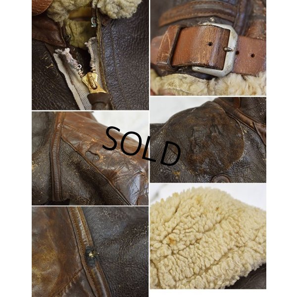 画像3: 【40's】【ビンテージ】【米軍実物】【USAAF】【B-3】エアロレザー【ボマージャケット】【ムートンジャケット】【40R】