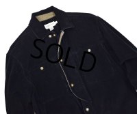 【CALVIN KLEIN Jeans】【カルバンクライン】【黒】変形ボタン【コーデュロイシャツ】【サイズＳ】 