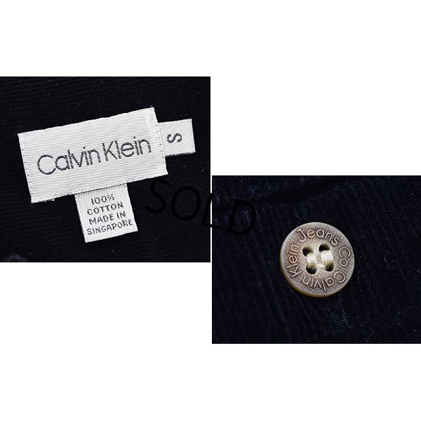 画像2: 【CALVIN KLEIN Jeans】【カルバンクライン】【黒】変形ボタン【コーデュロイシャツ】【サイズＳ】 