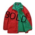 【ビンテージ】【ラルフローレン】【POLO ralph lauren】【赤×緑】【マウンテンジャケット】【サイズＬ】 