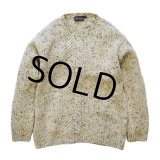 【アイルランド製】【Fisherman】【オートミール】【ネップ入り】【ウールセーター】【フィッシャーマンセーター】【サイズＭ】 