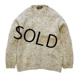 【アイルランド製】【Fisherman】【オートミール】【ネップ入り】【ウールセーター】【フィッシャーマンセーター】【サイズＭ】 