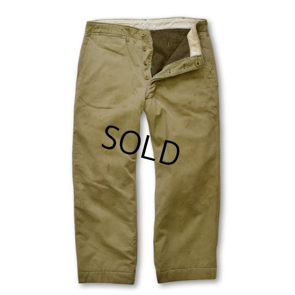 画像7: 【40's】【ビンテージ】U.S.ARMY 米軍実物【裏地付きチノパンツ】【チノパンツ】【チノパン】【W36】