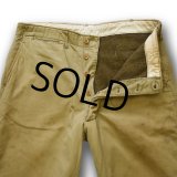 【40's】【ビンテージ】U.S.ARMY 米軍実物【裏地付きチノパンツ】【チノパンツ】【チノパン】【W36】 