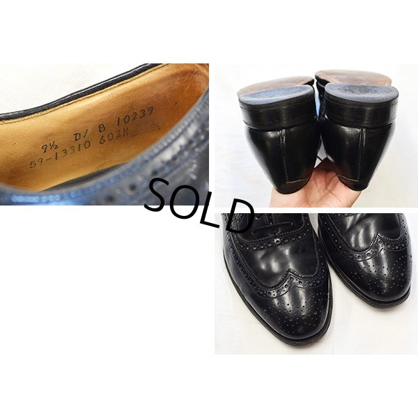 画像3: 【USA製】【ジョンストン&マーフィー】【黒】【ウィングチップ】【9 1/2 D/B】【27.5cm程度】
