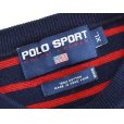 画像2: 【ポロスポーツ】POLO SPORT【ラルフローレン】前Ｖ【紺×赤】【ボーダー】【コットンセーター】【サイズＸＬ】<br> (2)