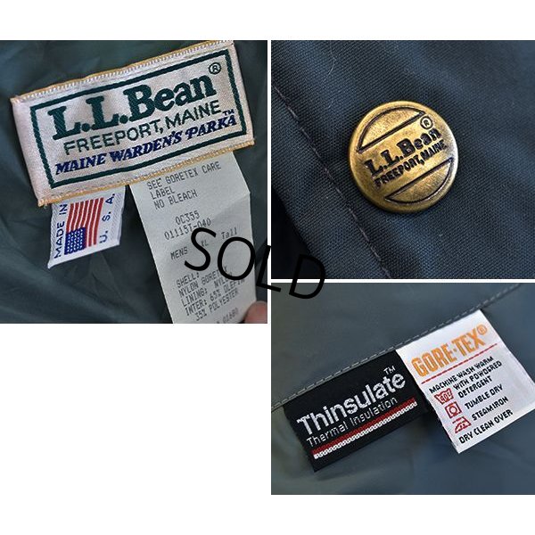 画像2: USA製【ビンテージ】【ＬＬビーン】【L.L.bean】【紺】【ゴアテックス】【MAINE WARDEN'S PARKA】【ゴアテックス シンサレート】【メインワーデンズパーカー】ダウンジャケット【サイズＸＬ－Tall】 