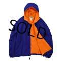 【USA製】【ビンテージ】【L.L.bean】【ＬＬビーン】【青×オレンジ】【裏フリース】【フルジップパーカー】【サイズＸＬ-Ｔ】 