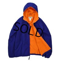 【USA製】【ビンテージ】【L.L.bean】【ＬＬビーン】【青×オレンジ】【裏フリース】【フルジップパーカー】【サイズＸＬ-Ｔ】 