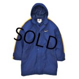 【ビンテージ】【NIKE】【ナイキ】【紺×黄】【ナイロンジャケット】【サイズＭ】 