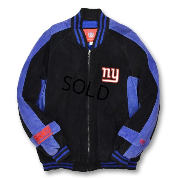 画像5: 【ビンテージ】【NFL】【NY.GIANTS】【黒×紫】【キルティング裏地】【スエードスタジャン】【サイズＸＬ】 