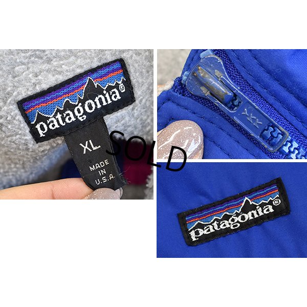 画像2: USA製【パタゴニア】patagonia【青×グレー】【シェルドシンチラジャケット 】【裏フリースブルゾン】【サイズＸＬ】 