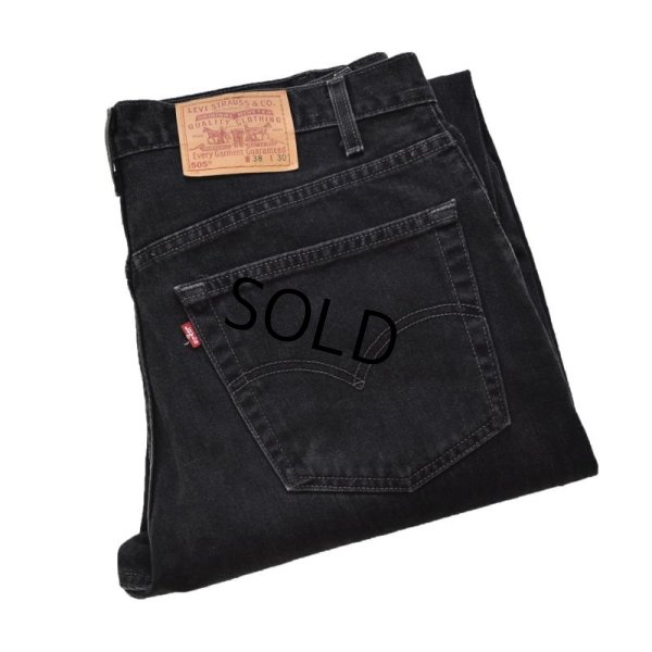 画像1: 【ビンテージ】【USA製】【LEVI'S】【リーバイス】５０５【505】黒【ブラックデニム】【38X30】 