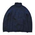 画像1: 【J-crew】【Ｊクルー】【紺】ハイネック【モックネック】【ウールセーター】【サイズＳ】<br> (1)