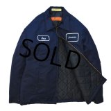90's USA製【ビンテージ】【RED KAP】レッドキャップ【紺】【中綿入り】【ワークジャケット】ワークブルゾン【サイズＬ-Ｒ】  