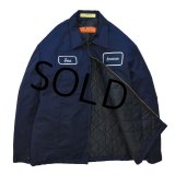 90's USA製【ビンテージ】【RED KAP】レッドキャップ【紺】【中綿入り】【ワークジャケット】ワークブルゾン【サイズＬ-Ｒ】  