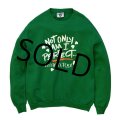 90's【ビンテージ】USA製【Lee】【リー】【緑】【NOT ONLY AM I PERFECT・・】アイリッシュ【スウェット】【サイズＸＬ】 