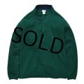 90's【ビンテージ】【ＬＬビーン】【L.L.bean】【緑×紺】【フリース】【スナップＴ】【サイズＭ】 