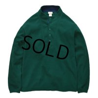 90's【ビンテージ】【ＬＬビーン】【L.L.bean】【緑×紺】【フリース】【スナップＴ】【サイズＭ】 