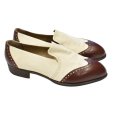 画像3: 50's【ビンテージ】【ホワイト×ブラウン】ウィングチップ【スリッポン】【レザーシューズ】【27cm程度】 