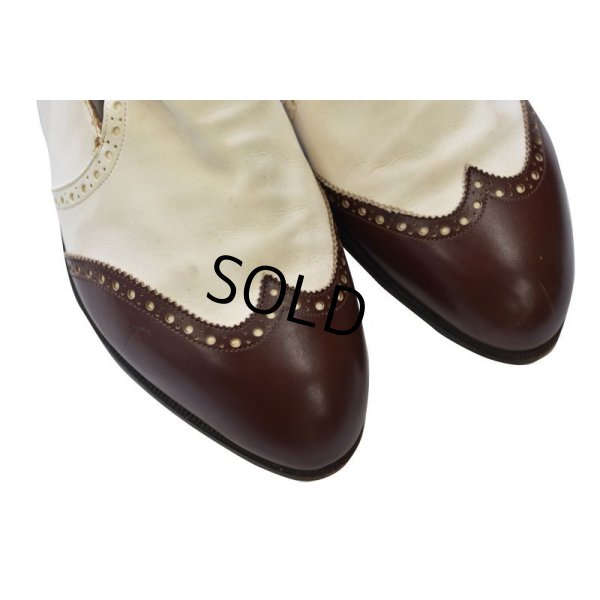 画像4: 50's【ビンテージ】【ホワイト×ブラウン】ウィングチップ【スリッポン】【レザーシューズ】【27cm程度】