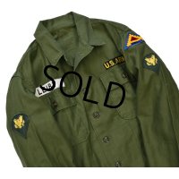 【50's〜】【米軍実物】U.S.ARMY【ビンテージ】【OG107】【ユーティリティシャツ】【LEIBY】【サイズM】 