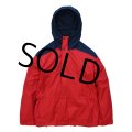 【ビンテージ】【L.L.Bean】【ＬＬビーン】【赤×紺】【ハーフジップ】【プルオーバージャケット】アノラックパーカー【サイズＸＳ】 