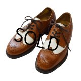 【イタリー製】【Kenneth Cole】【ブラウン×ホワイト】【２トーン】ウィングチップ【レザーシューズ】【サイズ10 1/2】【28.5cm程度】 