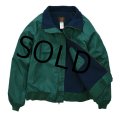 USA製【ビンテージ】【RED KAP】レッドキャップ【緑×紺】【裏フリース】【ワークブルゾン】【サイズＭ】  