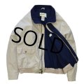 【ビンテージ】【エディーバウアー】【オフホワイト×紺】【ジャケット】【ブルゾン】【サイズＬ】