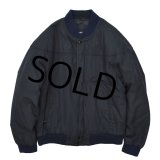 【ビンテージ】【DAVID TAYLOR】 中綿入り【黒】【カップショルダージャケット】【ジップアップブルゾン】【ダービージャケット】【バーシティージャケット】【サイズＬ】 