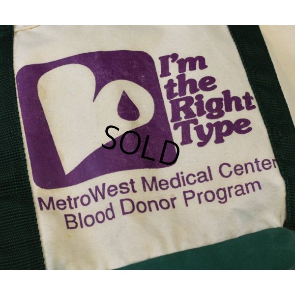 画像2: 【ビンテージ】【Metro West Medical Center】【白×緑】【キャンバス】 【トートバッグ】 