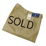未使用【ラルフローレン】【Ralph Lauren】【ベージュ】【２タックコットンパンツ】【W33】 