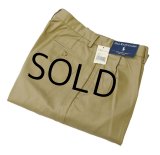 未使用【ラルフローレン】【Ralph Lauren】【ベージュ】【２タックコットンパンツ】【W33】 