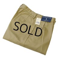 未使用【ラルフローレン】【Ralph Lauren】【ベージュ】【２タックコットンパンツ】【W33】 