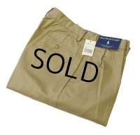 未使用【ラルフローレン】【Ralph Lauren】【ベージュ】【２タックコットンパンツ】【W33】 