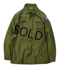 【60's】【米軍実物】【ビンテージ】【U.S.ARMY】【OG107】【ユーティリティシャツ】【サイズ 15 1/2-33】 