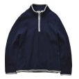 画像1: ＬＬビーン【L.L.bean】【紺×グレー】【ハーフジップ】【コットンカットソー】【スウェット】【サイズＸＬ】<br> (1)